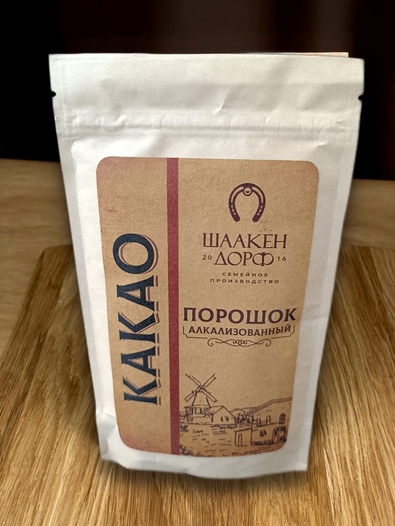 Какао-порошок алкализованный, крафт-пакет, 100 гр