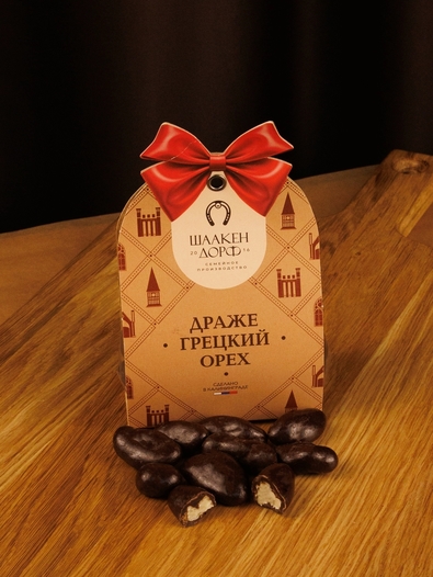 Драже "Грецкий орех в темном шоколаде", 150 гр