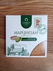 Марципановая плитка в темном шоколаде с соленой фисташкой, 50 гр