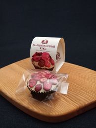 Марципановый кекс в белом шоколаде с клюквой, "Тётушка Дора", 70 гр
