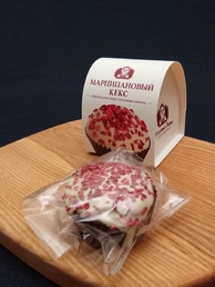 Марципановый кекс в белом шоколаде с малиной, "Тётушка Дора", 70 гр