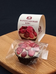 Марципановый кекс в белом шоколаде с клюквой, "Тётушка Дора", 70 гр